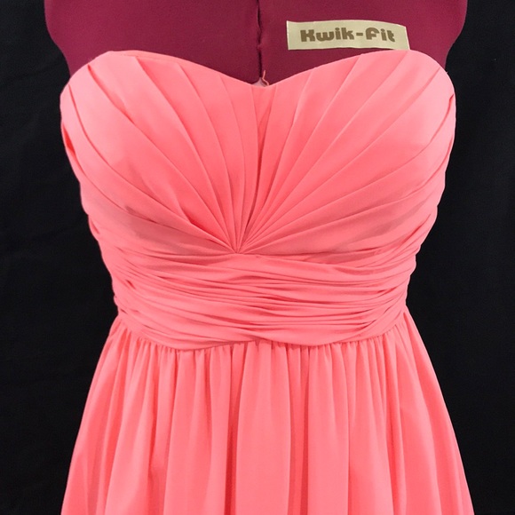 Christina Wu Occasions Coral Chiffon Dress - Picture 4 of 7